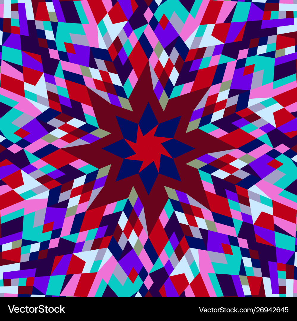 Dynamic geometrical tiled pattern mosaic vector image