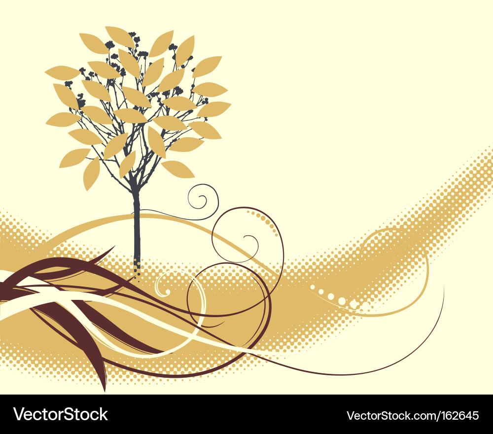 Elegant background with a tree vector image
