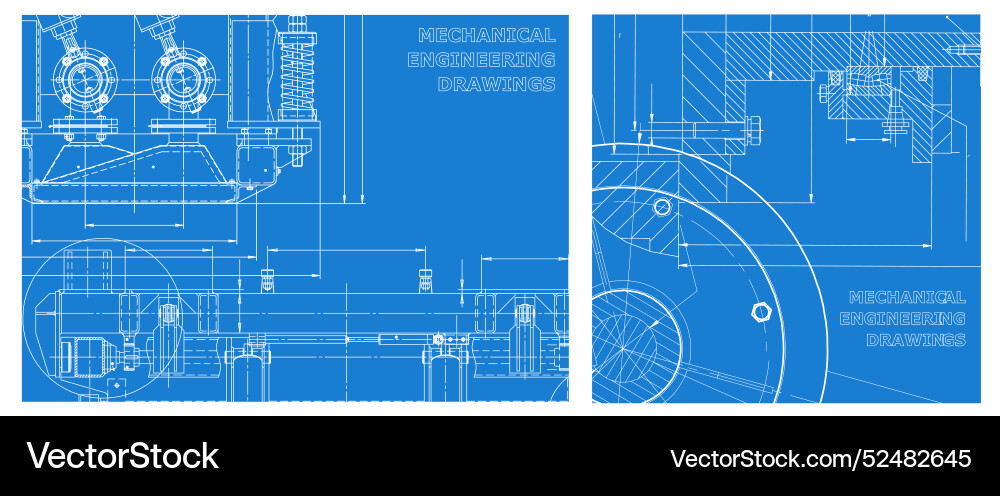 Engineering set cover flyer banner background Vector Image