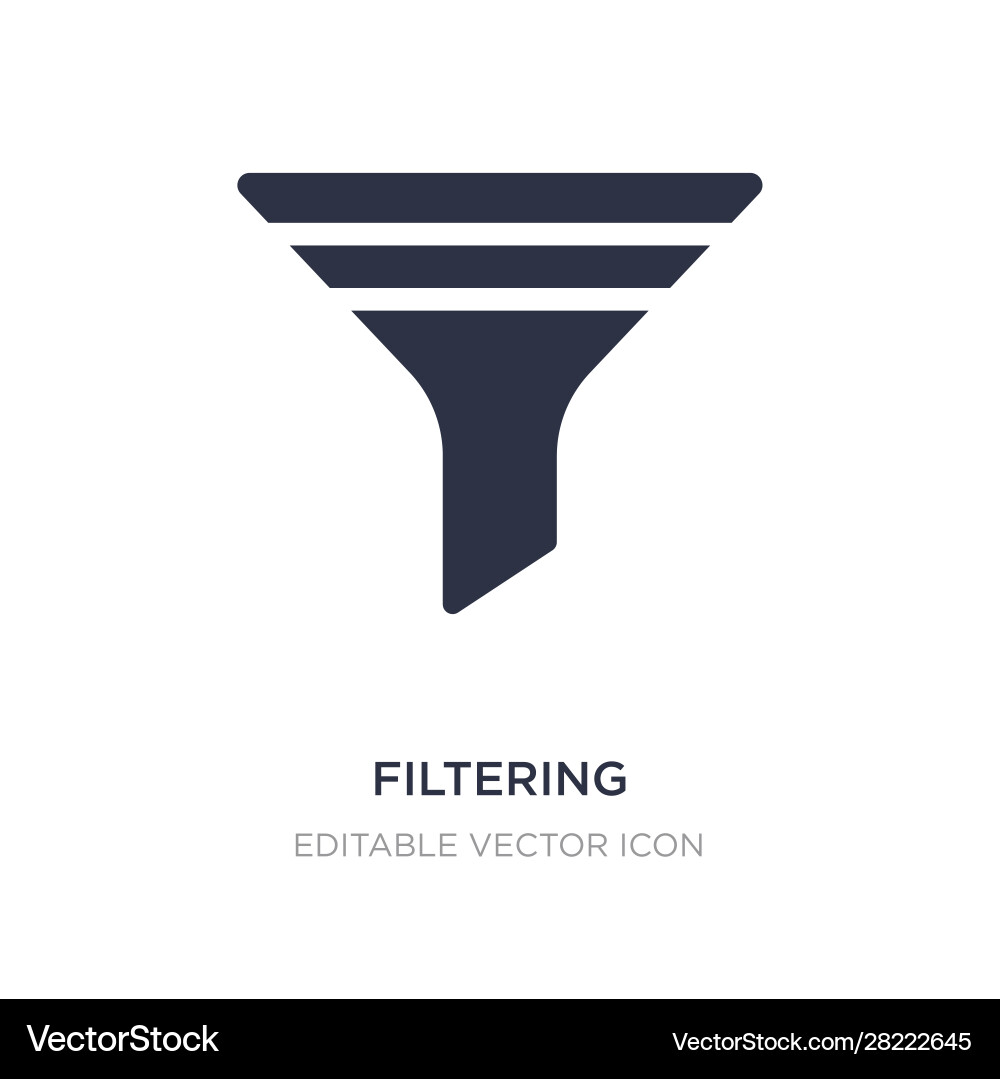 Filtering icon on white background simple element Vector Image