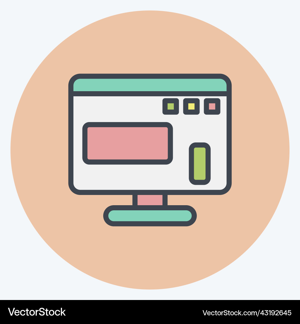 Icon website suitable for branding symbol color Icon website suitable for branding symbol color vector image