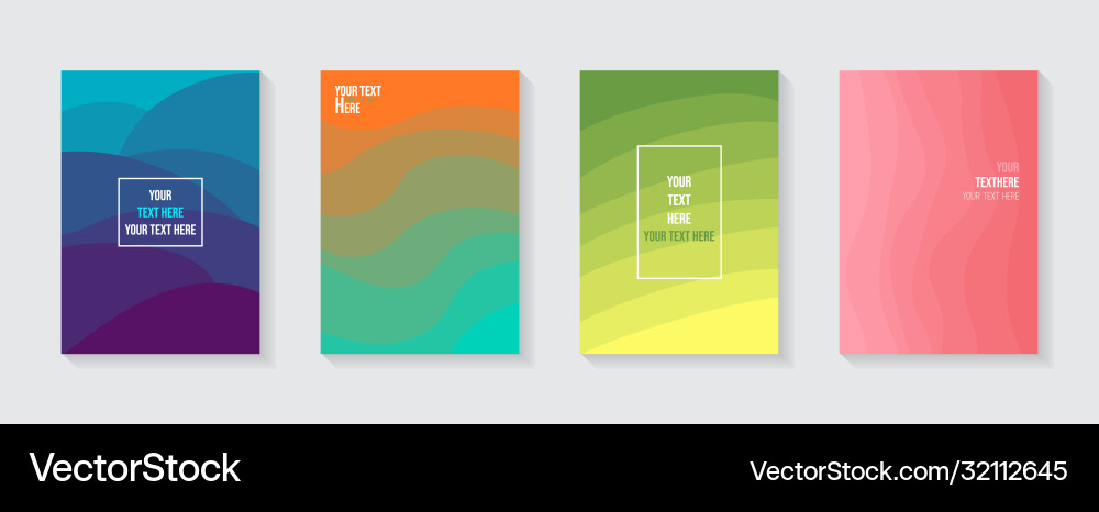 Minimal modern cover design dynamic colorful Vector Image