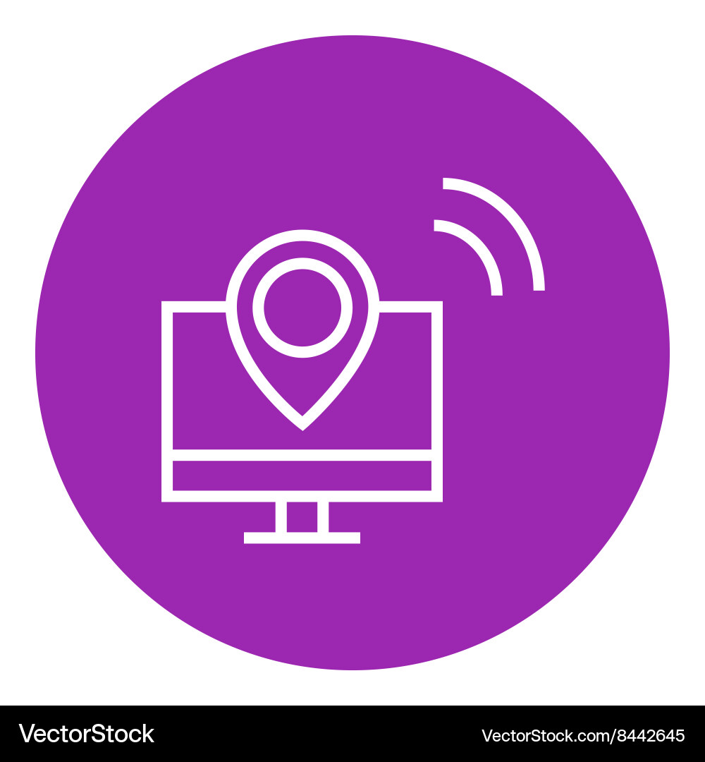 Navigation line icon Vector Image