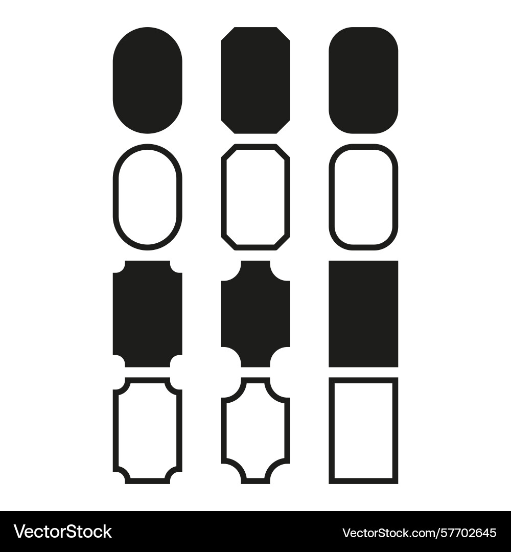 Option shape icons selection button symbols ui Option shape icons selection button symbols ui vector image