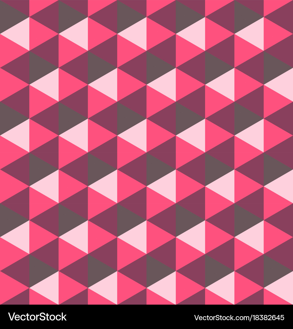 Pink hexagonal pyramids seamless pattern vector image