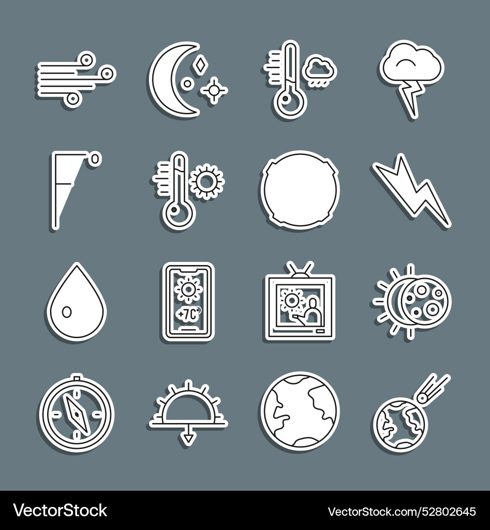 Set line comet falling down fast eclipse Set line comet falling down fast eclipse vector image