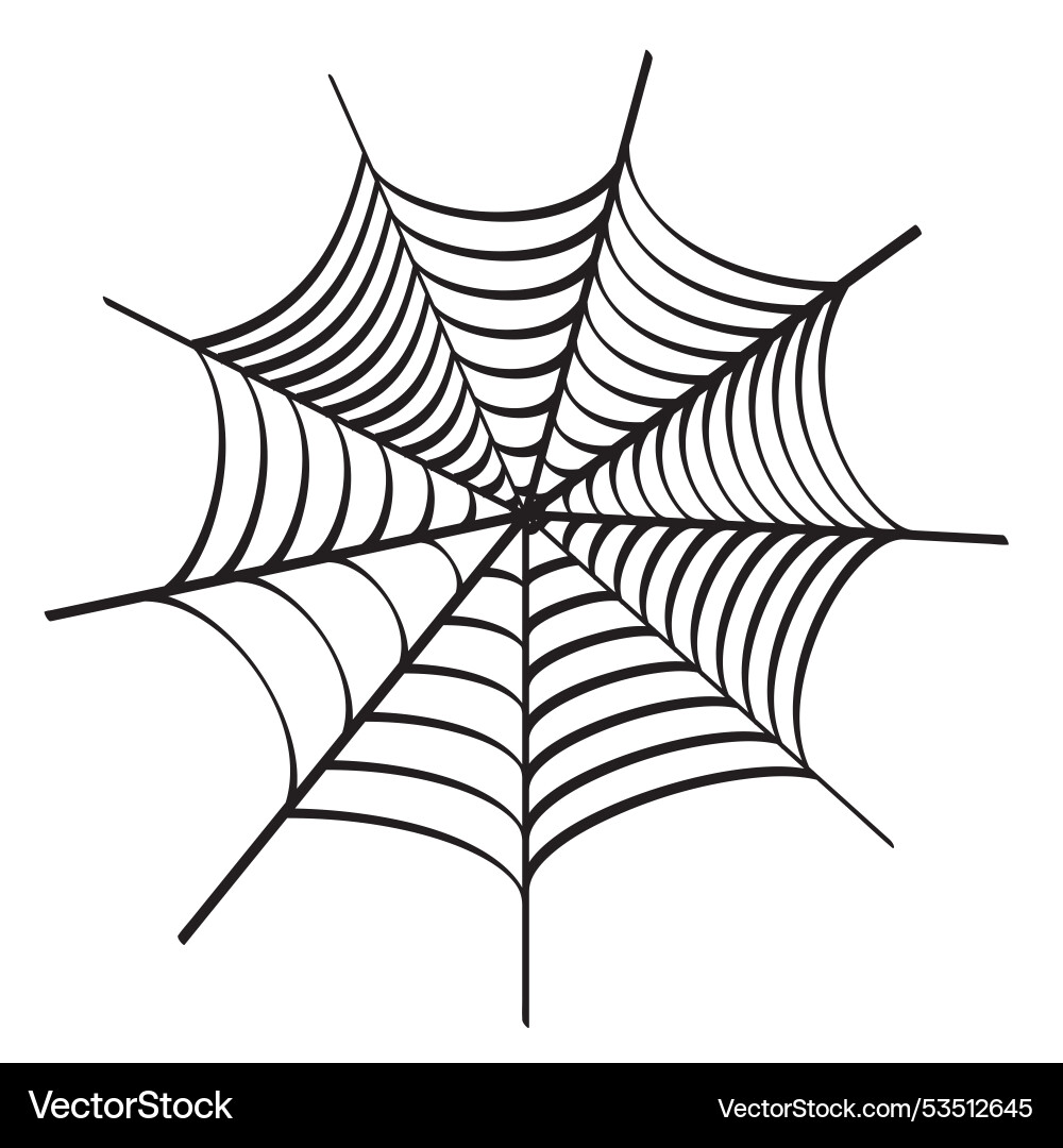 Spider web icon isolated cobweb background vector image