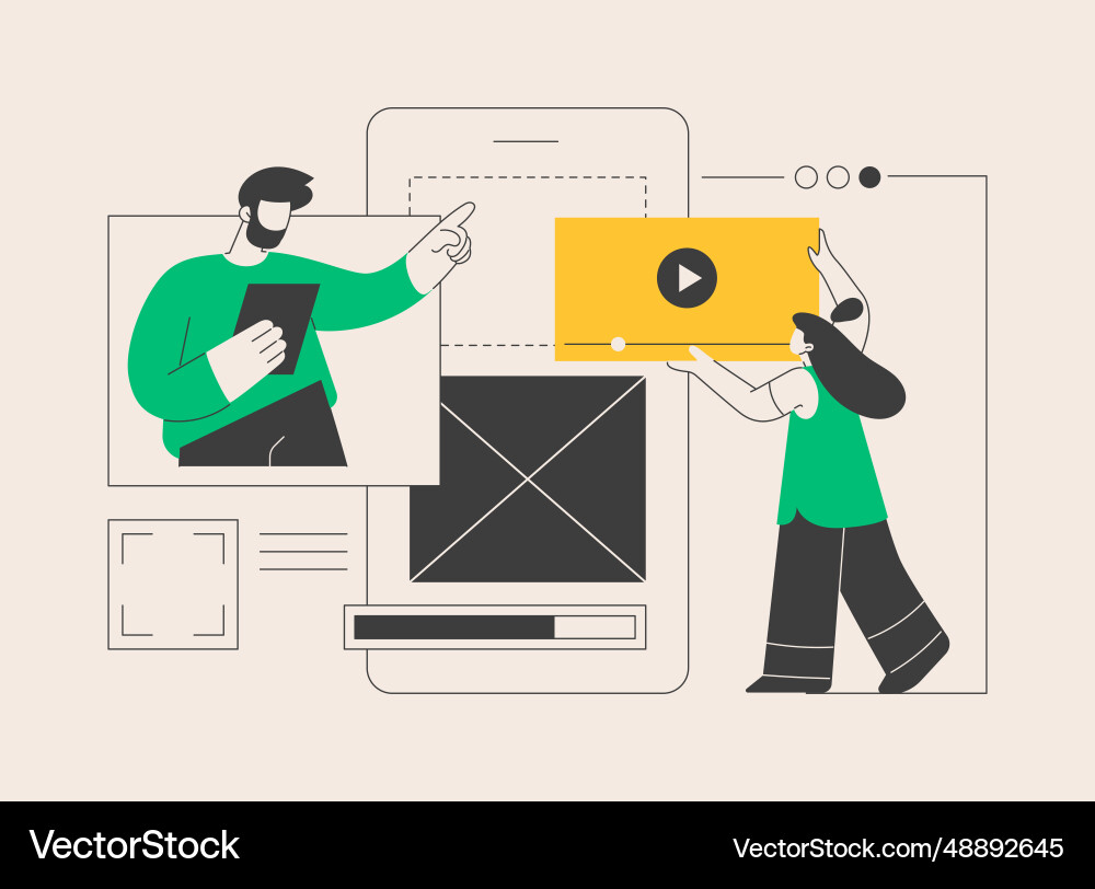 Ui and ux design abstract concept Ui and ux design abstract concept vector image