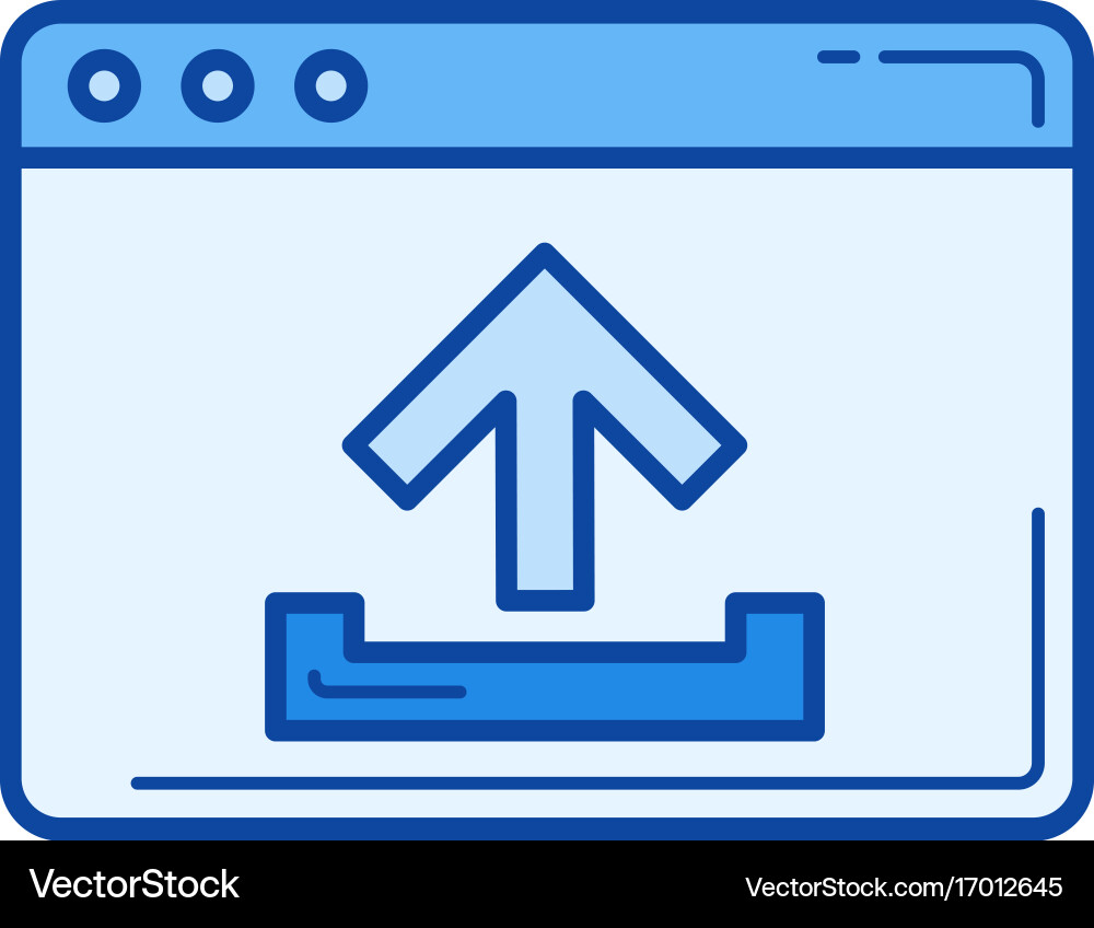 Upload file line icon Vector Image