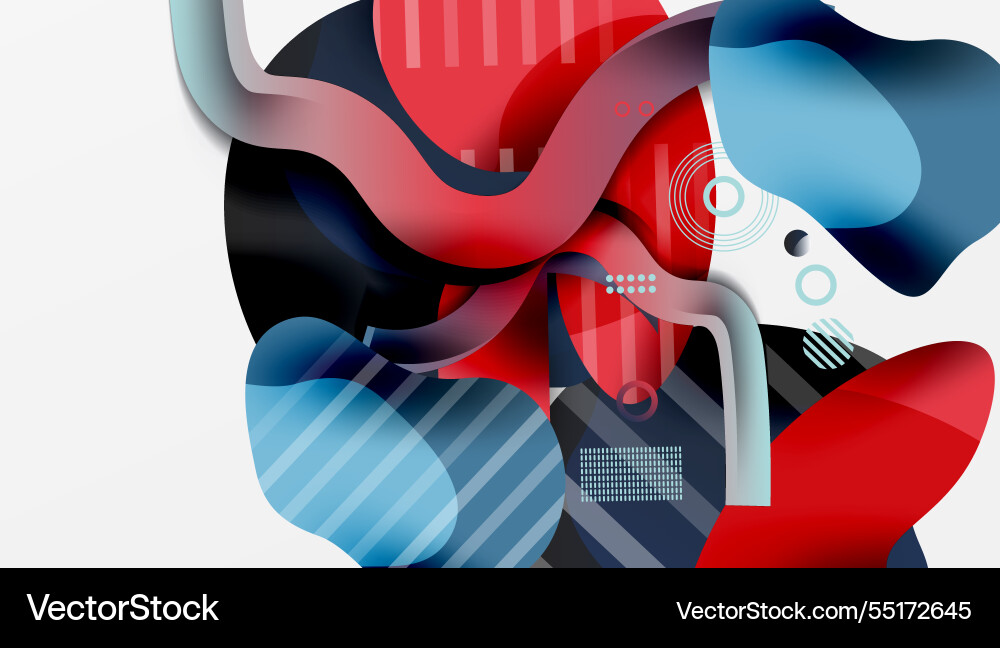 Vibrant abstract background overlapping shapes Vibrant abstract background overlapping shapes vector image