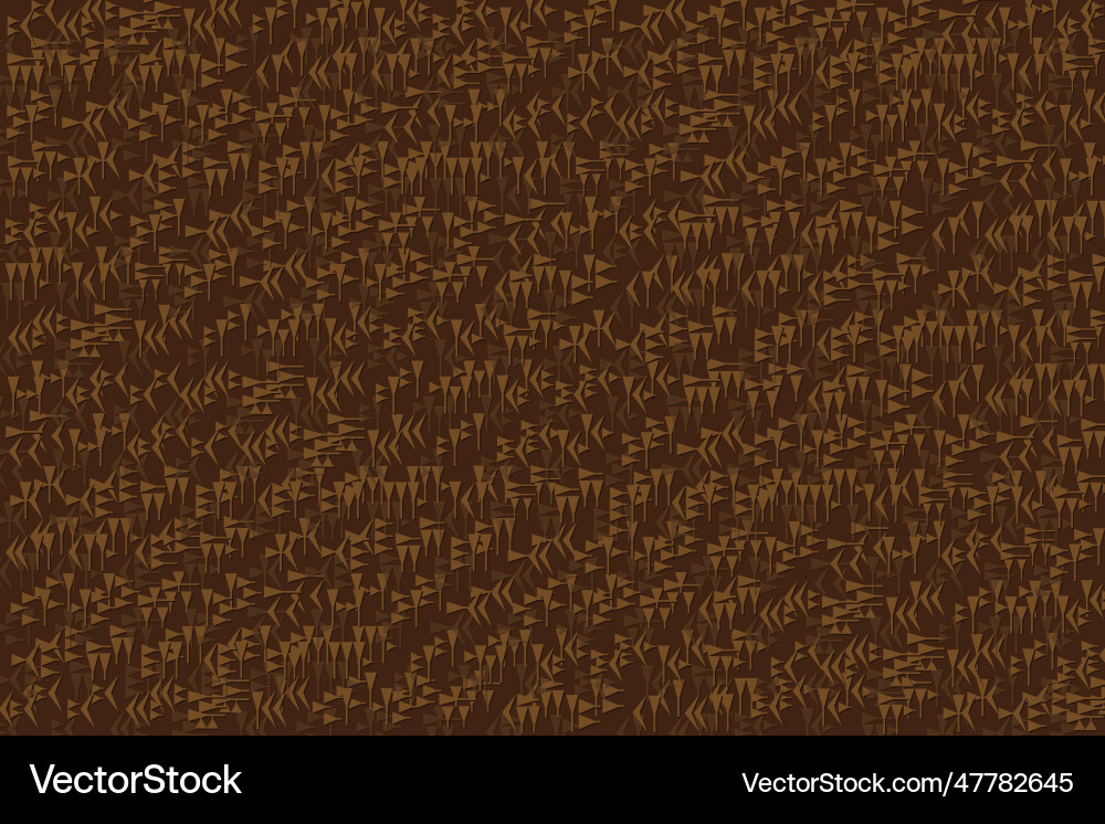 Wallpaper of cuneiform script character on brown Wallpaper of cuneiform script character on brown vector image