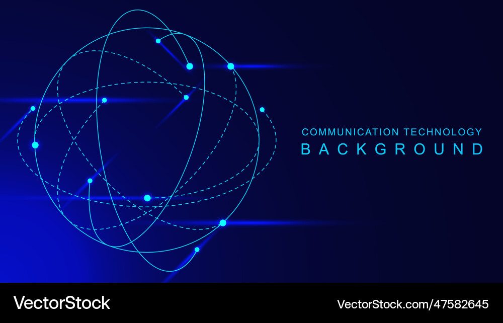 World map point and lines for global network Vector Image