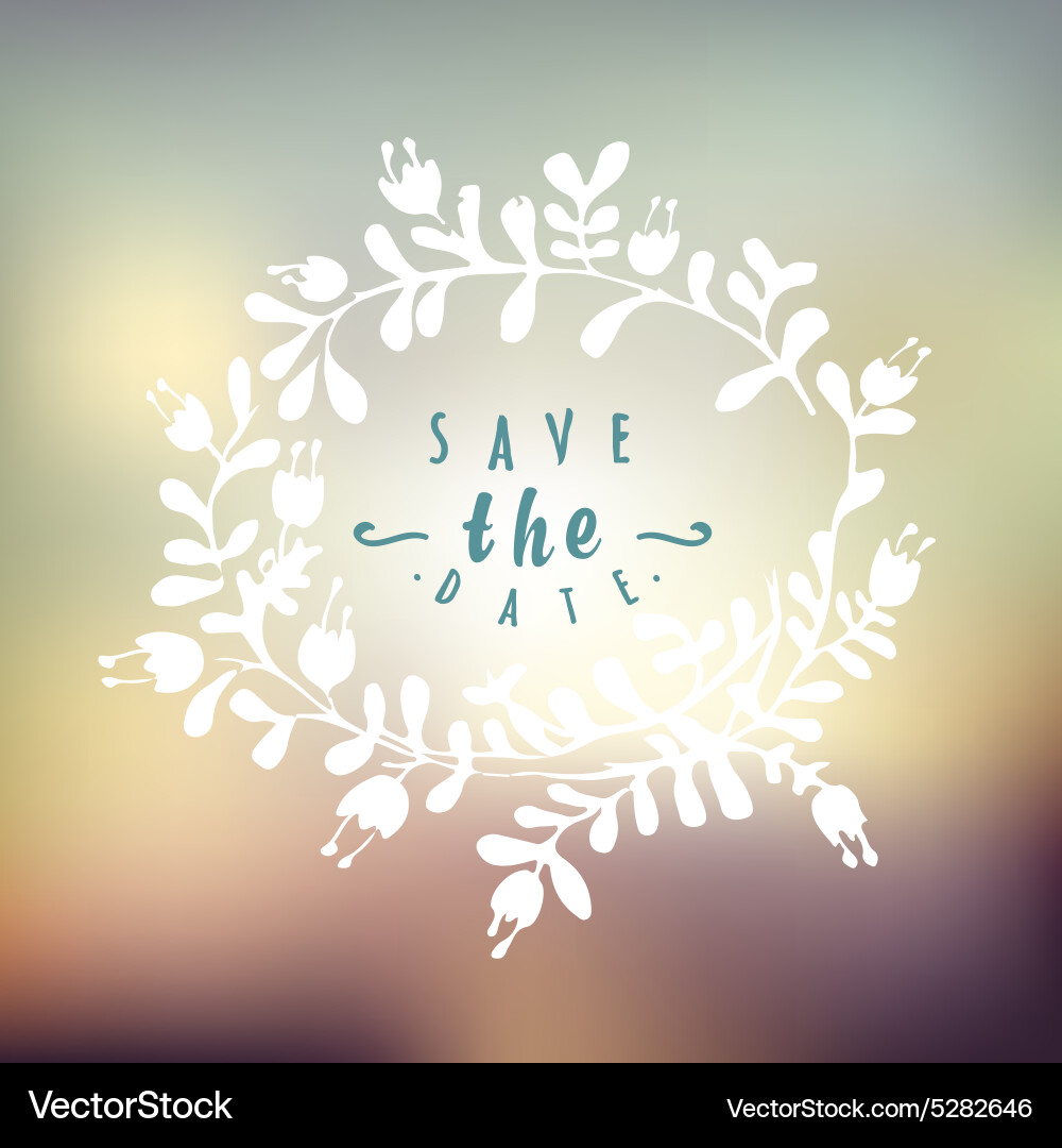 Abstract background with typographical quote save vector image