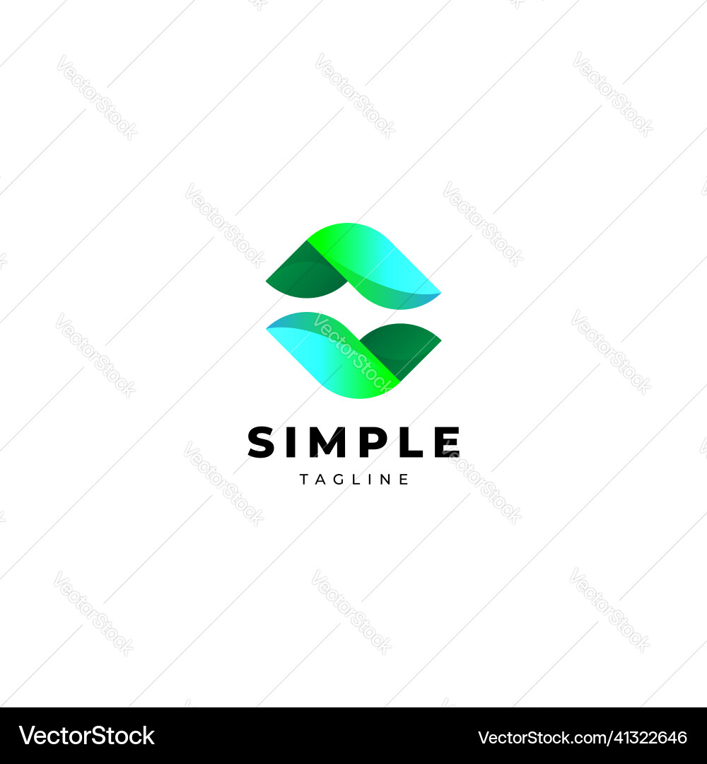 Abstract dynamic leaf linked logo design template Abstract dynamic leaf linked logo design template vector image