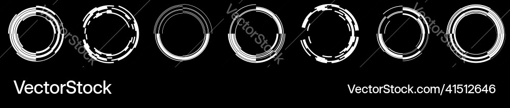 Abstract gui ui geometric circle element vector image