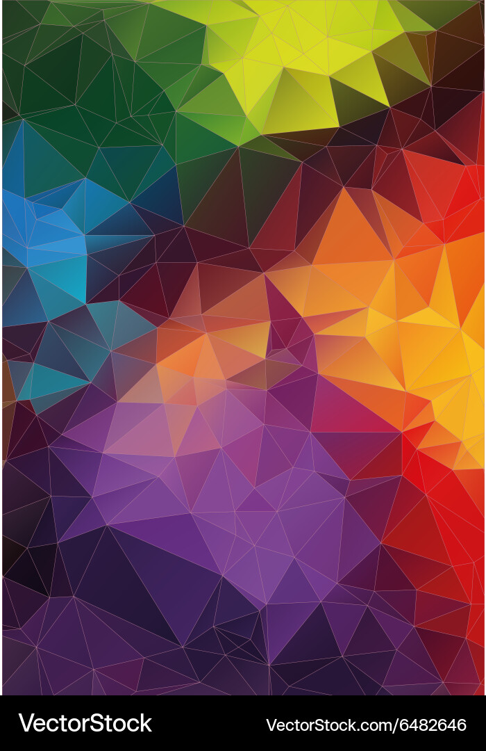Abstract triangle mosaic colorful background Vector Image
