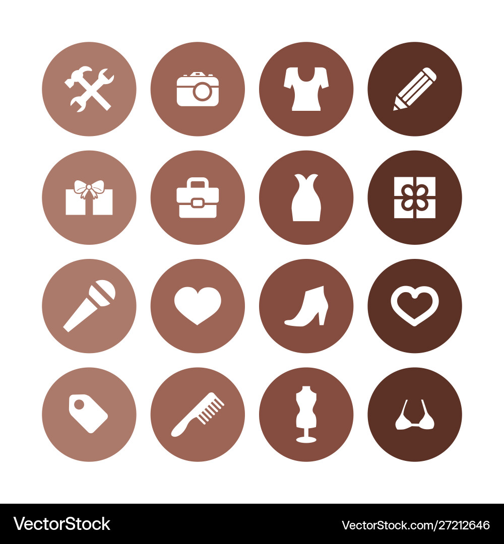 Accessories icons universal set for web and ui Vector Image