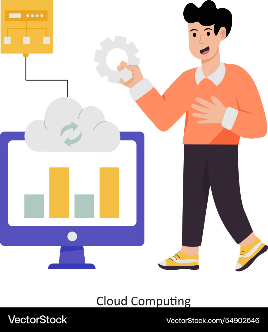 Cloud computing eps 10 file vector image