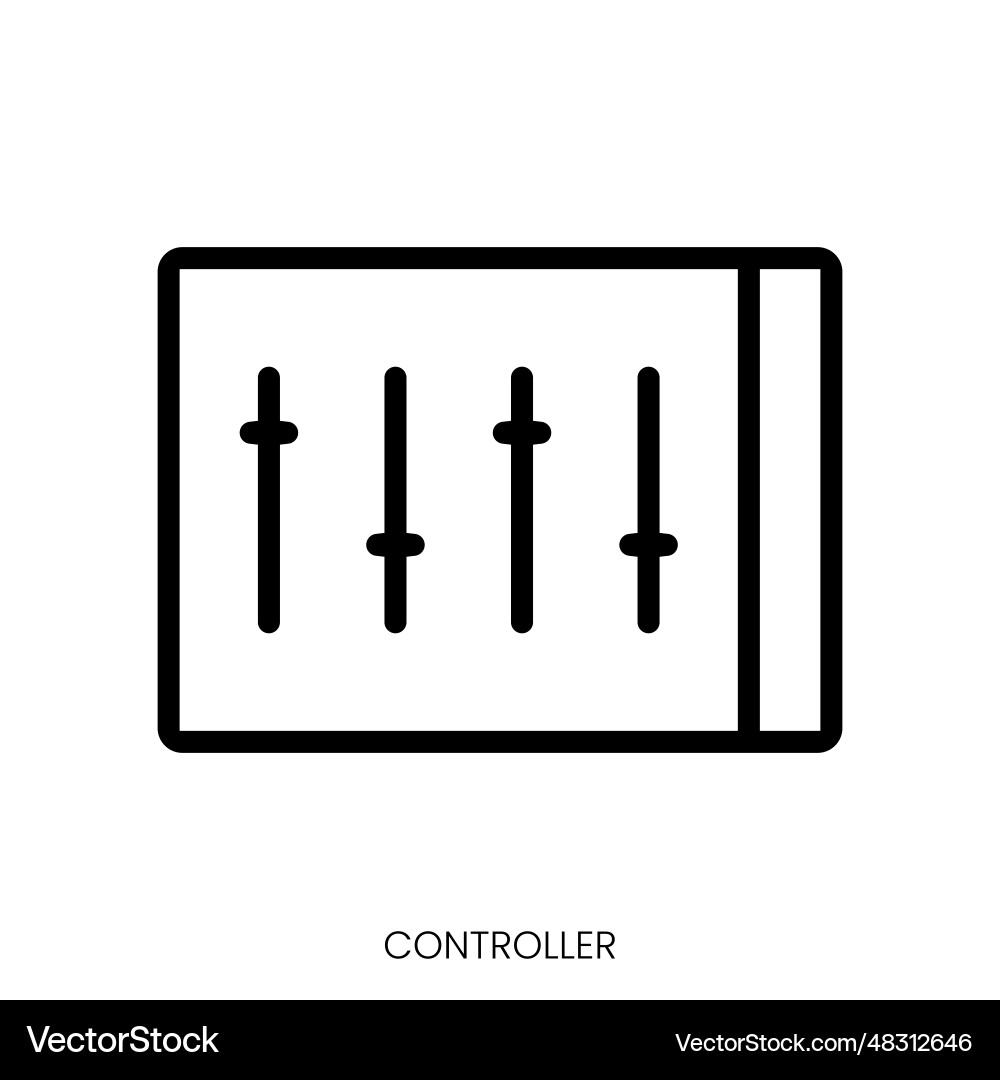 Controller icon line art style design isolated Controller icon line art style design isolated vector image