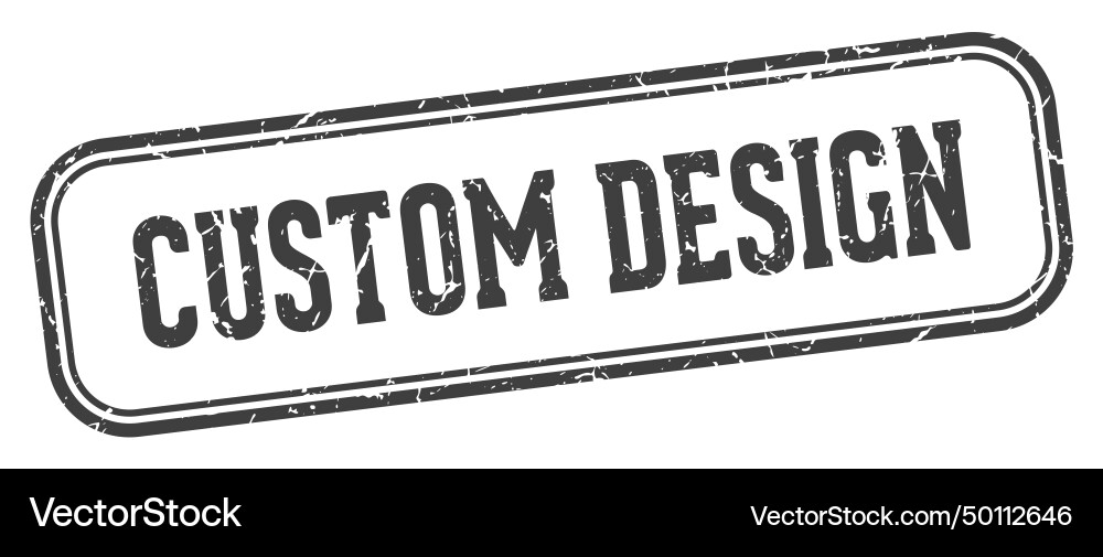 Custom design stamp rectangular Vector Image