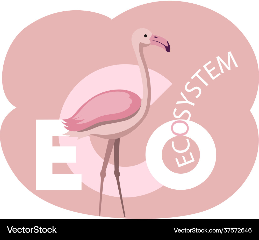Ecology and environment concept poster in pink Ecology and environment concept poster in pink vector image