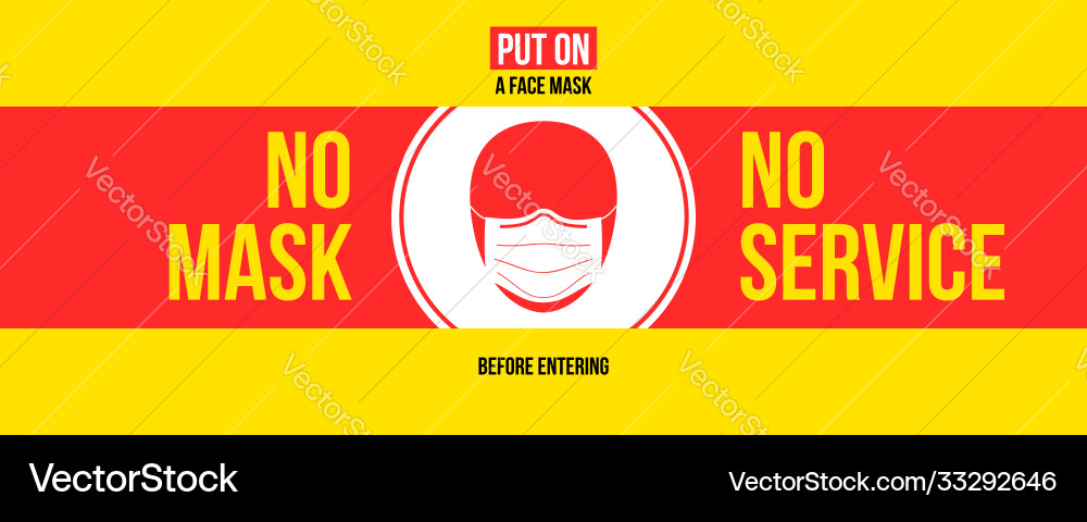 Keine Maske Dienste Warnzeichen mit Gesichtssymbol Keine Maske Dienste Warnzeichen mit Gesichtssymbol vektorbild