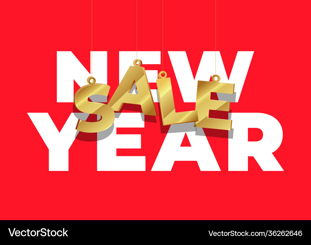 New year sale poster or flyer design New year sale poster or flyer design vector image