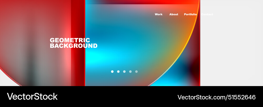 Round triangles and squares web site page template Round triangles and squares web site page template Vector Image
