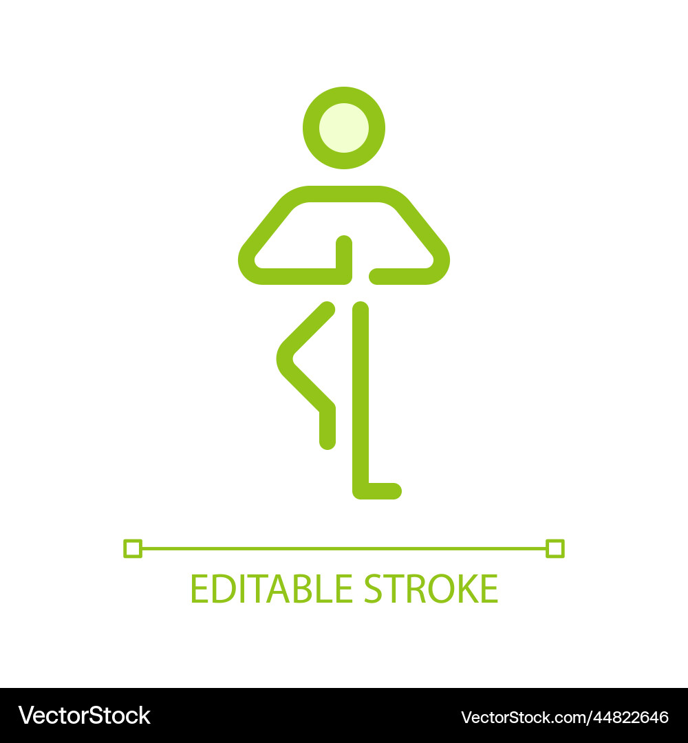 Tree pose pixel perfect glassmorphism ui icon Tree pose pixel perfect glassmorphism ui icon vector image