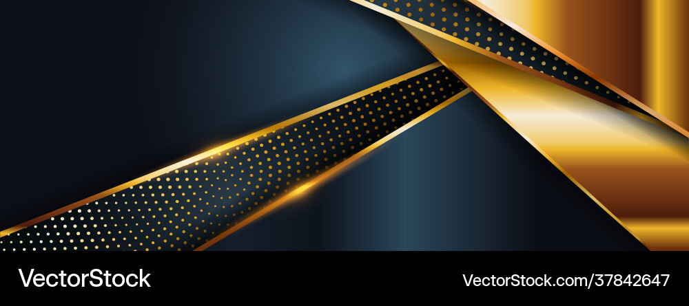 Abstract navy with golden lines and dots element Abstract navy with golden lines and dots element vector image