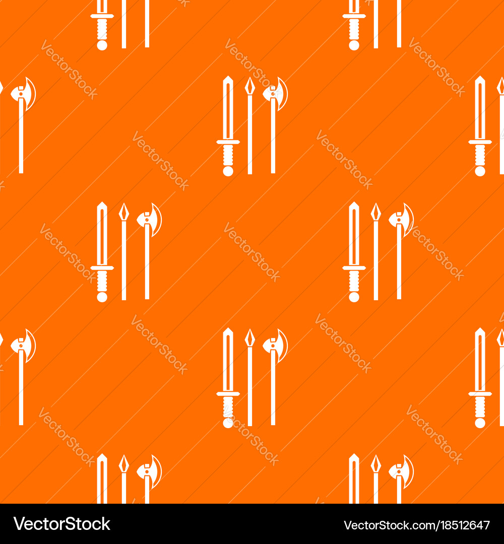 Ancient weapon sword pick and axe pattern Vector Image