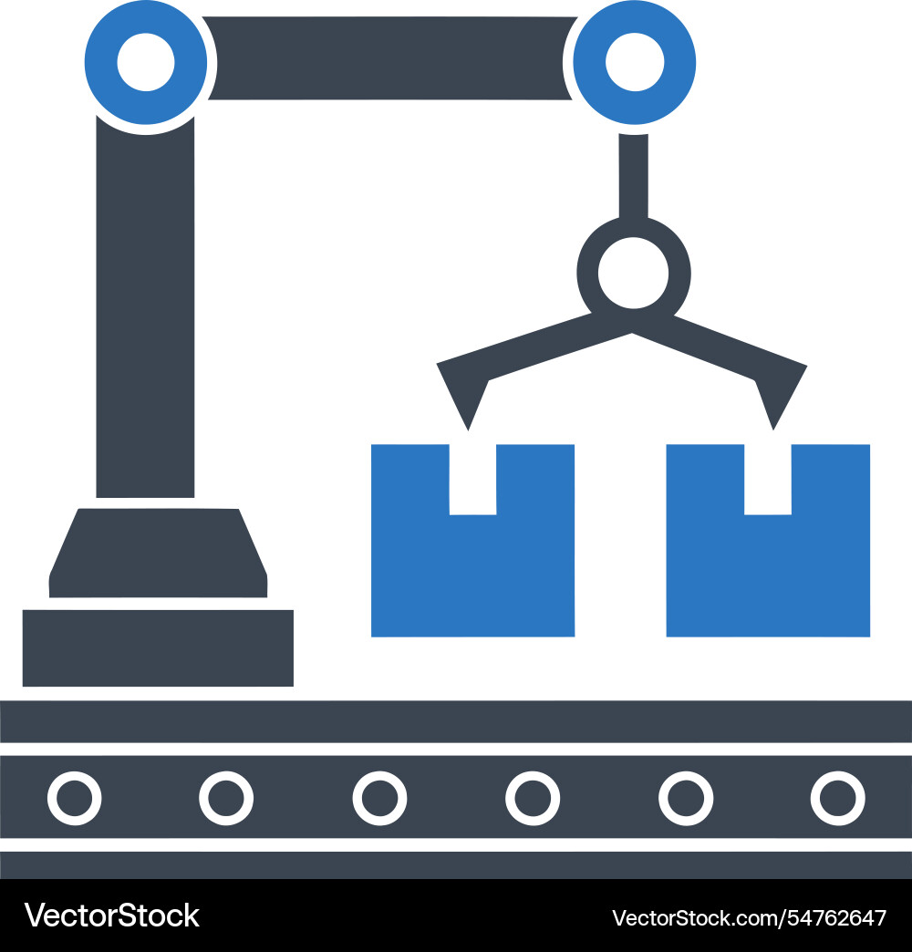Automated assembly line icon Vector Image