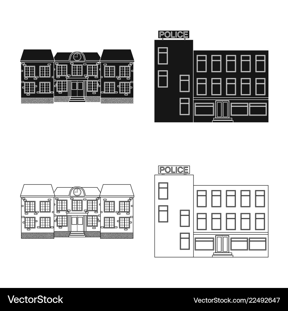 Building and front symbol vector image