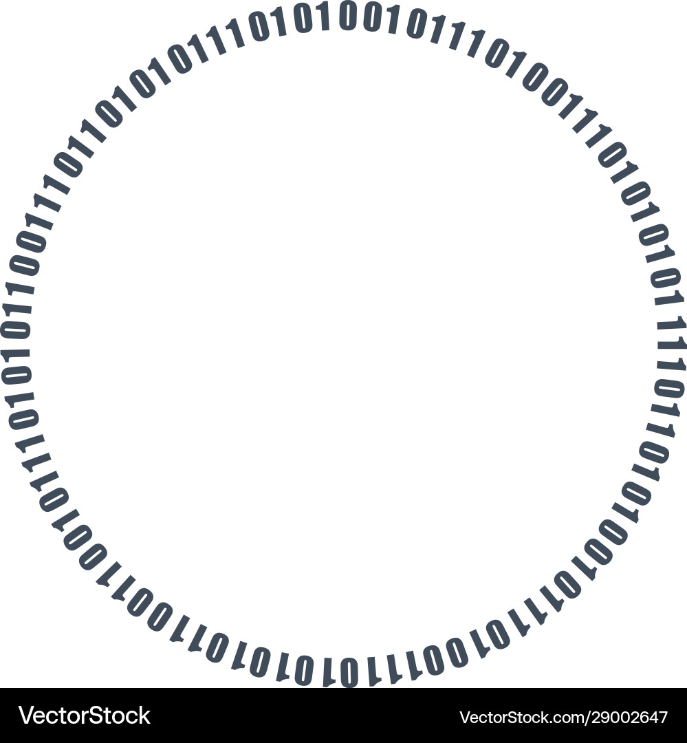 Circle binary circuit future technology cyber Circle binary circuit future technology cyber vector image
