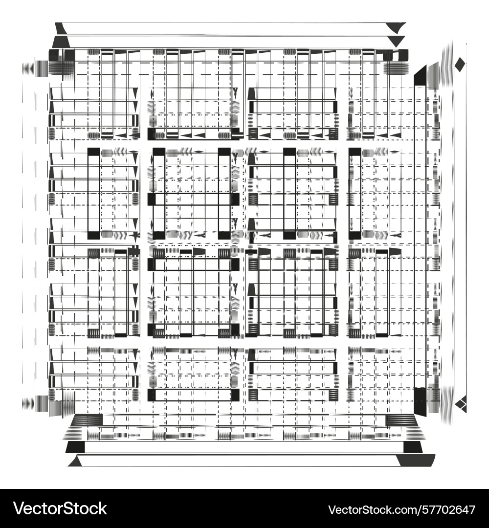 Complex grid pattern intricate geometric lines vector image