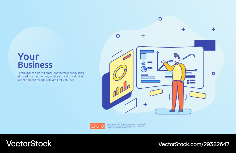 Digital graph data for seo analytics Digital graph data for seo analytics vector image