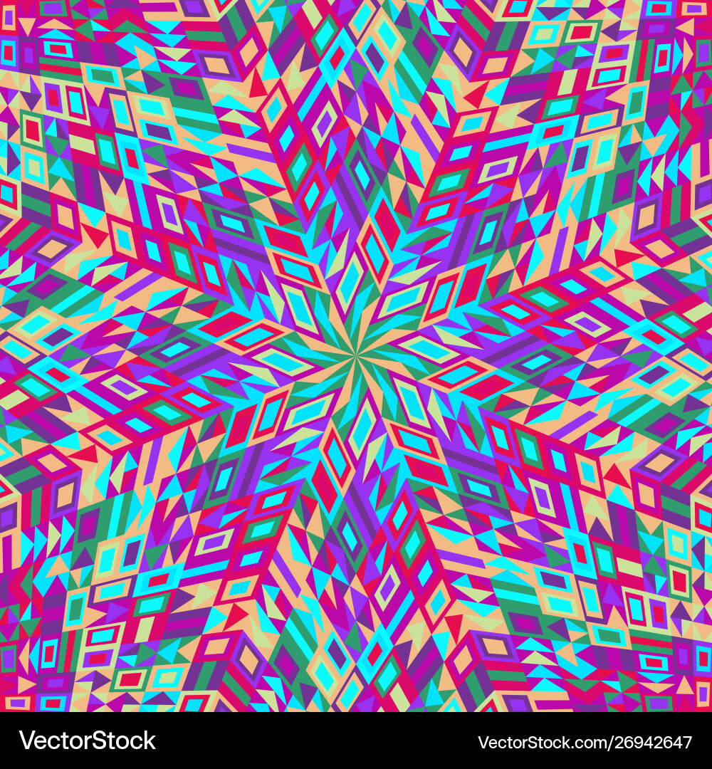 Dynamic colorful round mosaic pattern background Vector Image