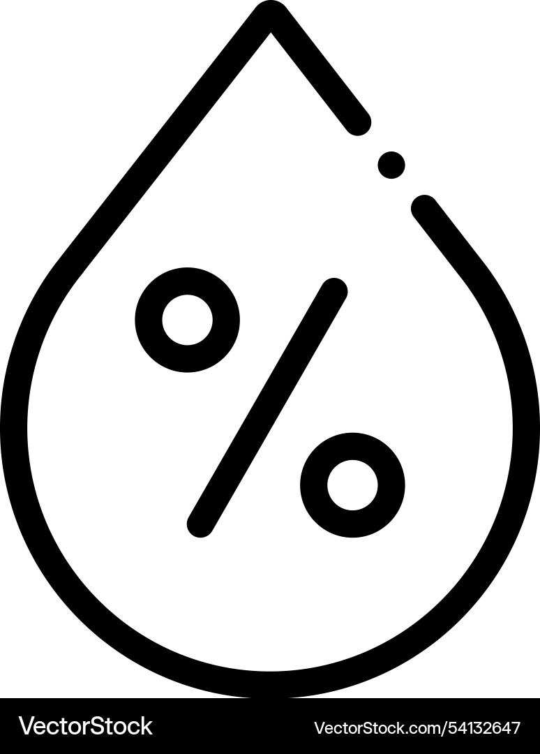 Humidity icon thin linear style design isolated Humidity icon thin linear style design isolated vector image
