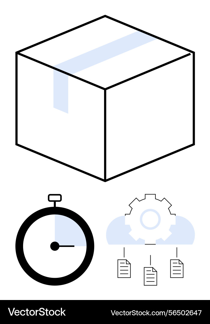Logistics and workflow management with automation Logistics and workflow management with automation vector image