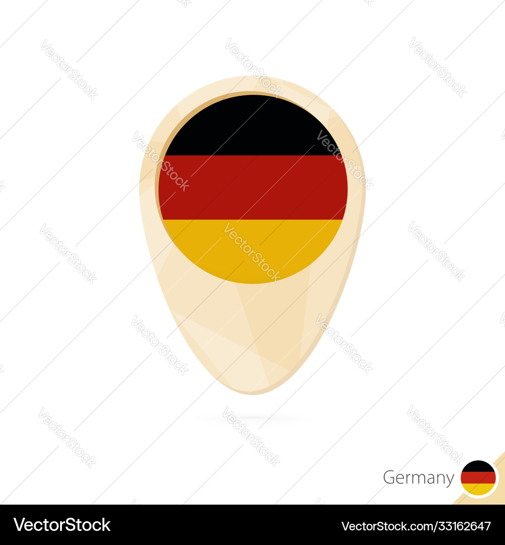 Map pointer with flag germany orange abstract vector image