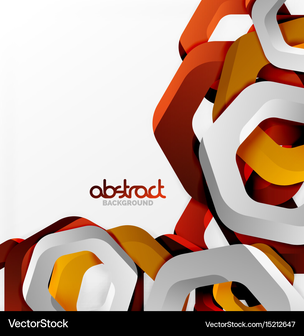 Overlapping hexagons design background vector image