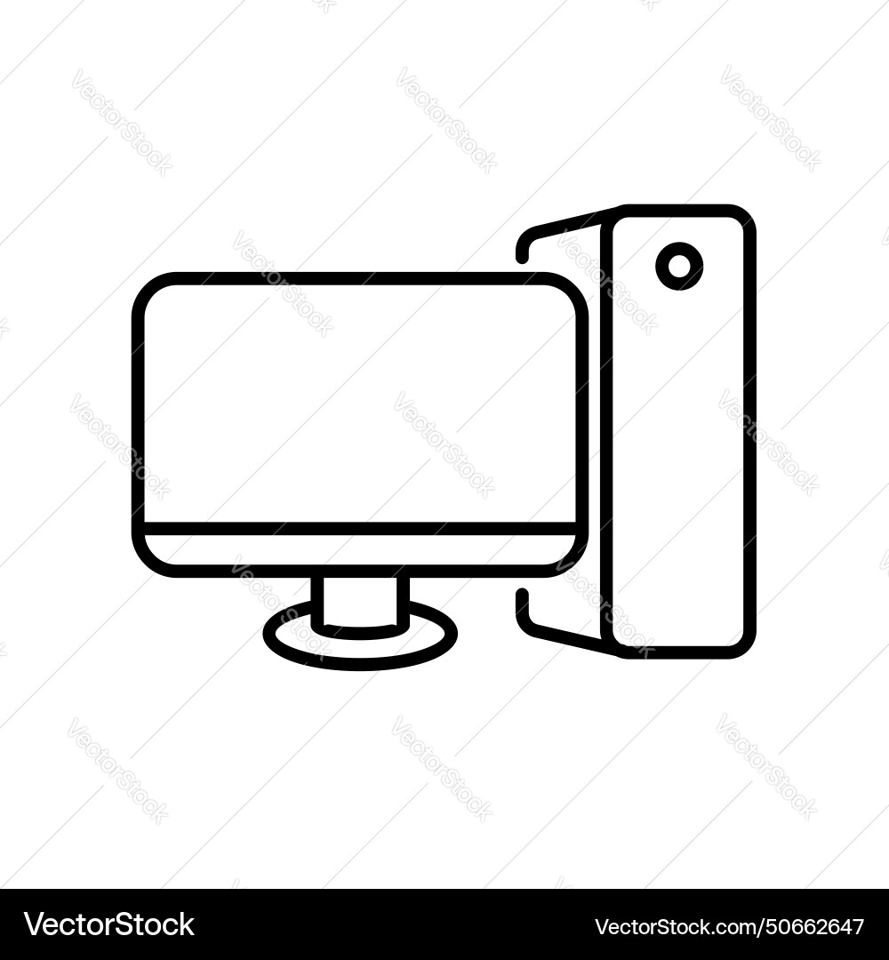 Personal computer line icon design Personal computer line icon design Vector Image