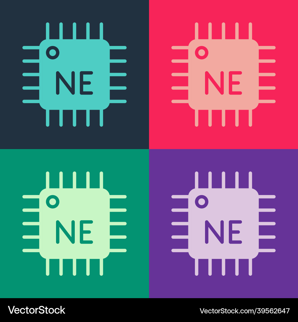 Pop Art Computerprozessor mit Mikroschaltungen cpu Pop Art Computerprozessor mit Mikroschaltungen cpu vektorbild