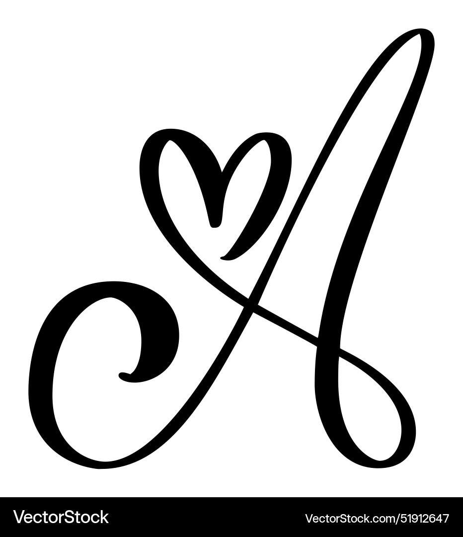 Script Letter Capital A