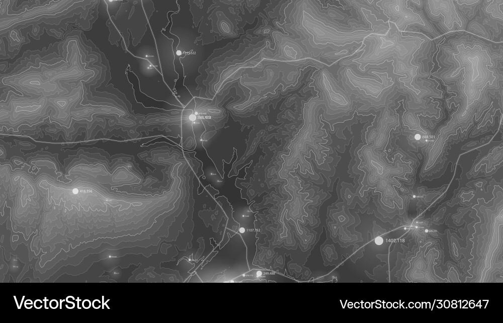 Terrain big data visualization futuristic map Terrain big data visualization futuristic map vector image