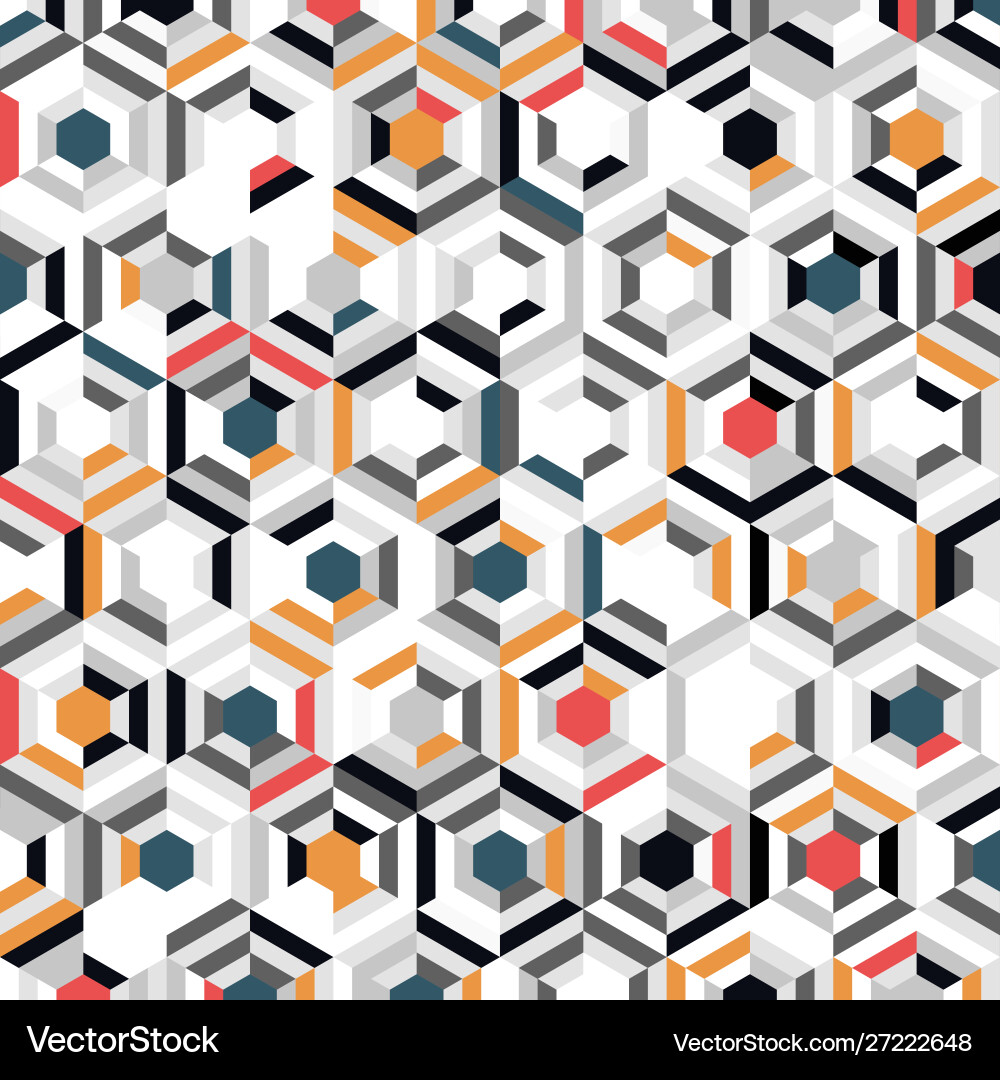 Abstract colorful hexagon pattern design Abstract colorful hexagon pattern design vector image