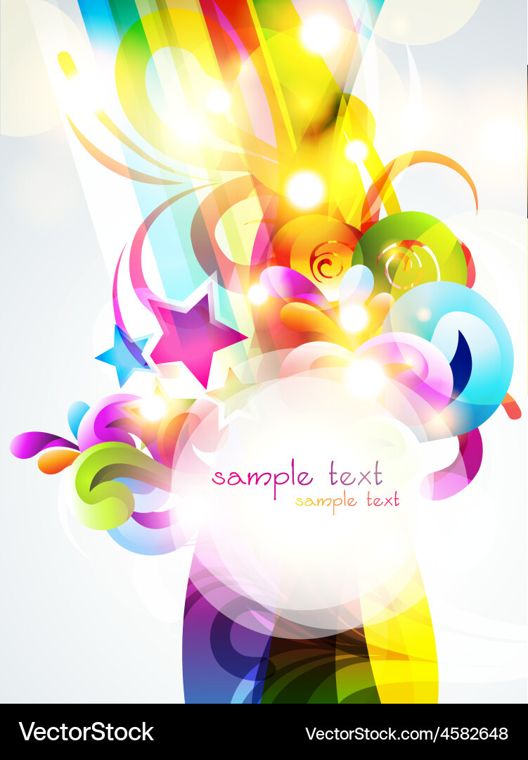 Abstract Colorful Swirl Background Vector Image
