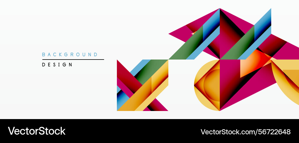 Abstract geometric shapes overlap creating Vector Image