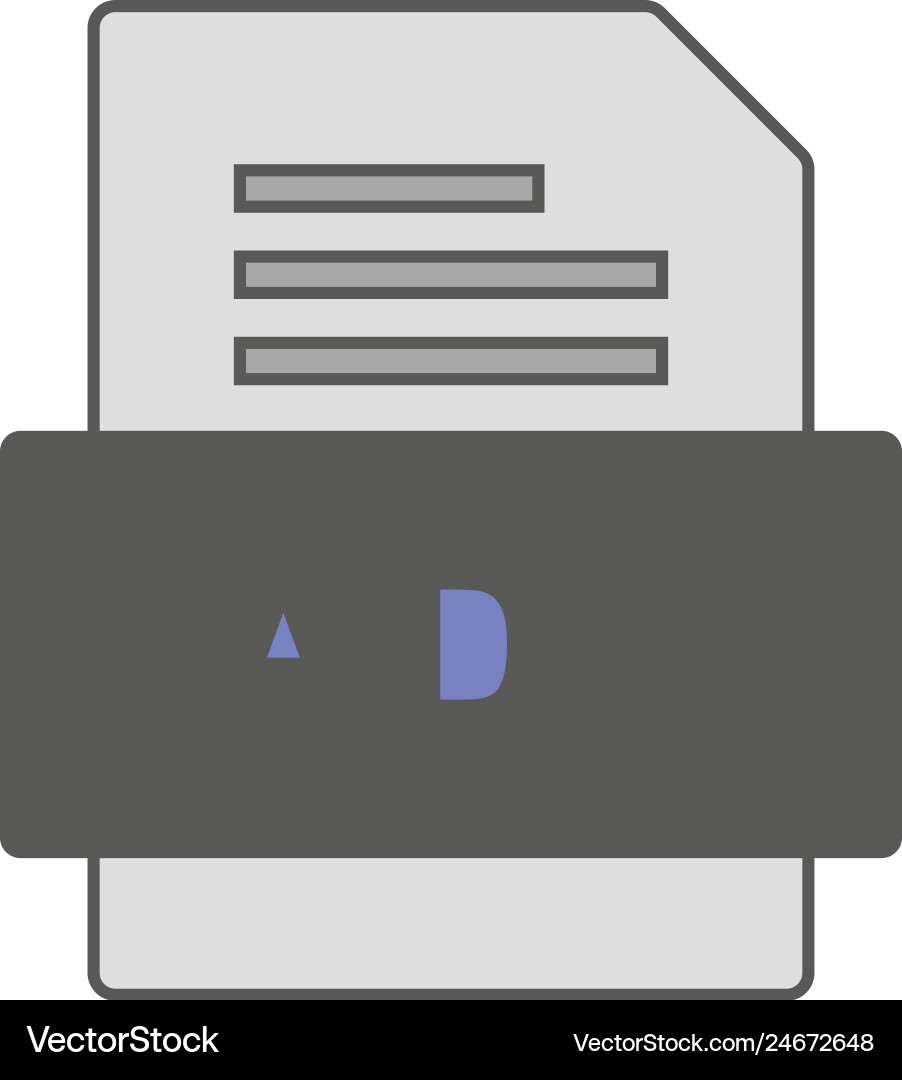 Adf file document icon vector image