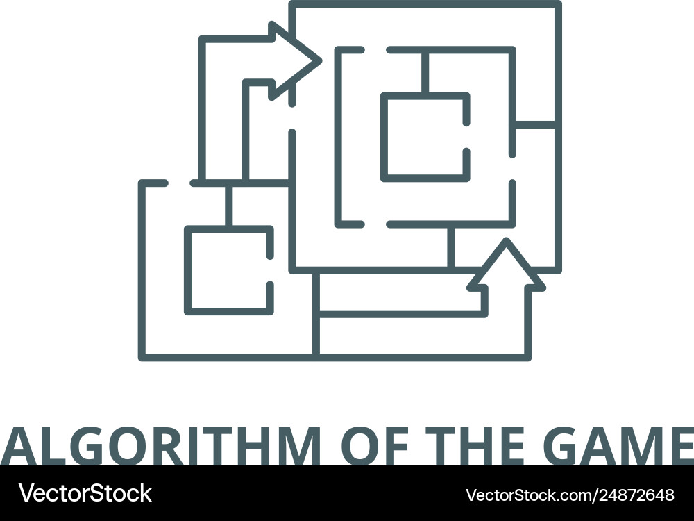 Algorithm Spiellinie Symbol Algorithm Spiellinie Symbol vektorbild